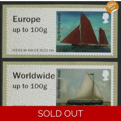 FS19n100 Working Sail NCR pair of 100g Post and Go Faststamps
